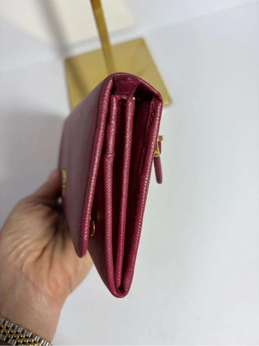 AUTHENTIC PRADA Women's Saffiano Leather Wallet - Rose